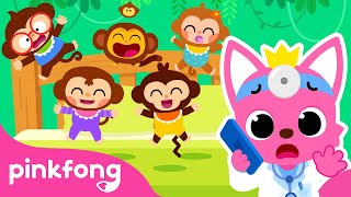 Five Little Monkeys Jumping on the Bed  Mother Goose of Pinkfong Ninimo  Pinkfong Kids Song [upl. by Willey]