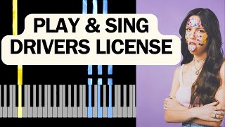 EASY PIANO  OLIVIA RODRIGO  DRIVERS LICENSE [upl. by Novek605]