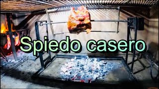 👉Spiedo casero para la parrilla  fabricado con chatarra😃Electrico🔌👌 [upl. by Akanke886]