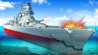 SINKING BATTLESHIP SURVIVAL Stormworks [upl. by Eeclehc503]