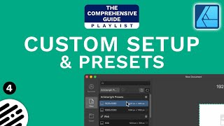 Affinity Designer Tutorial Custom Setup amp Custom Presets [upl. by Ahtelahs693]