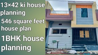 13by42 ki dimestion me House planning 1bhk house plan 546 square feet house planning viralvideo [upl. by Ecnahoy]