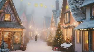 Cozy Christmas Village ASMR Ambience  Winter Wind amp Chimes [upl. by Secilu]