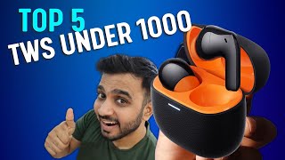 Top 5 TWS earphones under 1000 Rs July 2024 🔥 [upl. by Aihsatal]