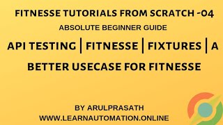 Fitnesse  04  Api testing with fitnesse [upl. by Sladen]