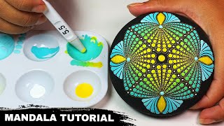 Mandala Art Dot Painting Rocks Painted Stones  How to Paint Mandala for Beginners Tutorial mandala [upl. by Vlad]