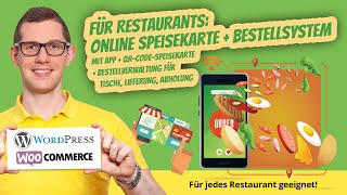 Online Speisekarte  App QR Code Menü  Bestellverwaltung mit WordPress [upl. by Annhoj]