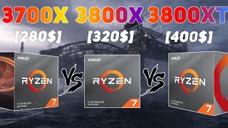 Ryzen 7 3700X vs Ryzen 7 3800X vs Ryzen 7 3800XT  Ryzen 7 Comparison [upl. by Uticas]