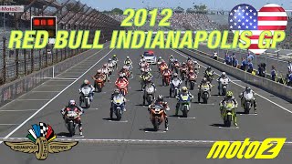 2012 Indianapolis GP Moto2 Two Laps Dominique Aegerter [upl. by Jovitah]