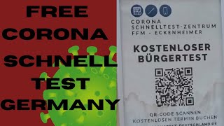 Free Corona Schnelltest  Rapid Antigen Test  Covid19 Rapid Test  Hessen Germany [upl. by Erdman676]