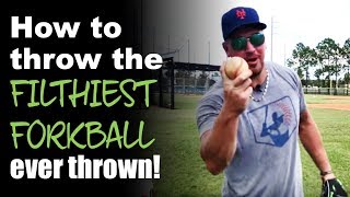 How to throw a forkball THE FILTHIEST FORK BALL EVER [upl. by Arlina]