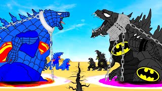 Team SUPERMAN GODZILLA Vs Team BATMAN SHIN GODZILLA  Monsters Ranked From Weakest To Strongest [upl. by Hgielrebmik381]