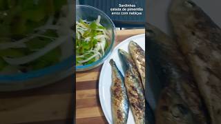 SARDINHA GRELHADAS E SALADA DE PIMENTÃO food culinarista asmr cooking cookingvideos shorts [upl. by Alegnat]