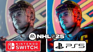 NHL 25 PS5 vs Nintendo Switch Graphics Comparison [upl. by Allard157]