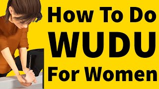 How to Do Wudu Women Islam Ablution Step by Step [upl. by Einavoj77]