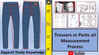 How to Measure Basic Pant or Trouser all Process [upl. by Huxley]