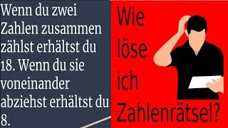 Wie löse ich Zahlenrätsel [upl. by Duleba92]