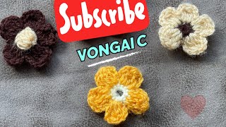 Crochet a flower 🌸 crochet vlog howto [upl. by Dagny798]