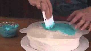 Stenciling a Buttercream Cake  How To Stencil [upl. by Yra]