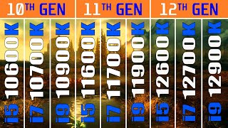 10600K vs 10700K vs 10900K vs 11600K vs 11700K vs 11900K vs 12600K vs 12700K vs 12900K [upl. by Esinrahc]