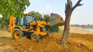 Beautiful Place Working JCB 3DX With Many Tractor🌴JCB 3DX Working In River Area🌴 JCB Working Cartoon [upl. by Onivag]