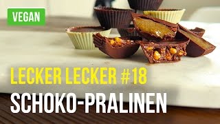 Pralinen mit Erdnuss und CashewCreme vegan Rezept – Lecker Lecker 18 [upl. by Obeded]