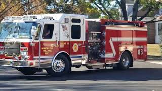 Worcester Fire Company Tanker and Engine 83 Returning from a Call 101924 [upl. by Nlycaj728]