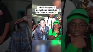 John cena give a motivational speech to kai cenat and his fans [upl. by Ahsaeym]