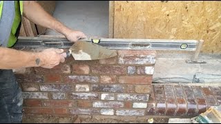 Bricklaying How to build a shop front up Flemish bond part 2 [upl. by Mcfadden976]