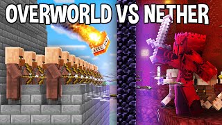 OVERWORLD vs NETHER  Minecraft Mob Battle [upl. by Folberth331]