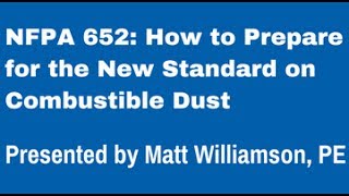 Recorded Webinar How to Get Started with NFPA 652 [upl. by Mayeda]