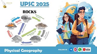 Lecture 9  Rocks amp Rock Cycle upsc 2025 mp mppsc geography [upl. by Novy]