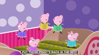 pappa pig finger family  Five little piggies jumping on the bed and many more nursery rhy [upl. by Ennovaj931]