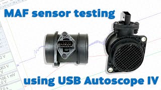 USB Autoscope HFM5 AMM Air Mass Meter testing [upl. by Oicnoel]