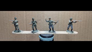 Painting Italeri German Infantry WWII Part 1 [upl. by Clerk]