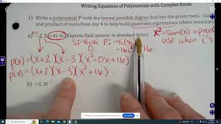 Unit 5 Day 5 Solutions vs X intercepts [upl. by Addy]