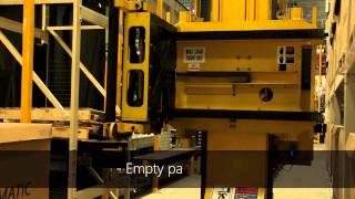 Dematic RapidStore Rotating Fork Pallet Storage System [upl. by Annairdna]