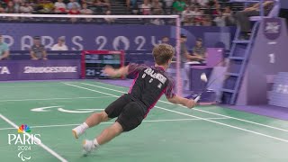 Unbelievable match point ends Miles Krajewskis underdog run at Paris Paralympics  NBC Sports [upl. by Davida52]