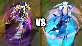 Inkshadow Yone vs Spirit Blossom Yone Skins Comparison League of Legends [upl. by Maxma934]