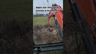 removing rock vlog digger farming drainage ditch dam excavator asmr efficiency 1 [upl. by Atinyl]