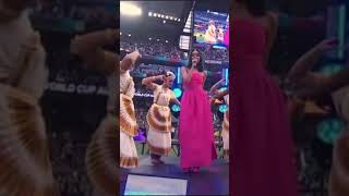 Janaki easwar performing At T20 World Cup Finaljanakieaswar t20worldcup2022 [upl. by Orlan]