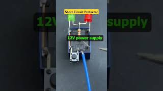 How to make short circuit protector Using 12v relay bldcmotor experiment shorts [upl. by Analla]