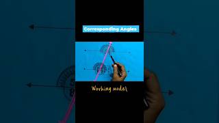 Transversal and parallel lines working model  maths working model on corresponding angles maths [upl. by Najram]