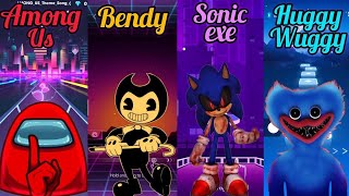 Interstellar Adventures Among Us Bendy Sonic Exe Huggy Wuggy [upl. by Nolie427]