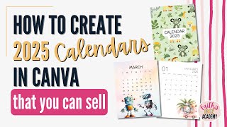 How to create 2025 calendars in Canva [upl. by Anecusa]