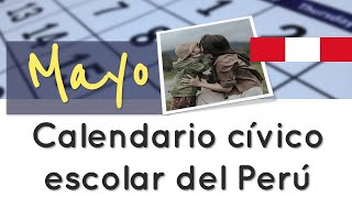 ⭐Calendario cívico escolar del Perú Mayo 📘 aulamedia educación cívica [upl. by Simon667]