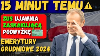 15 minut temu ZUS ujawnia zaskakującą podwyżkę wynagrodzeń od jutra  emerytury grudniowe 2024 [upl. by Heyer840]