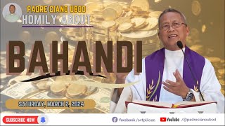 Fr Ciano Homily about BAHANDI  0322024 [upl. by Edithe]