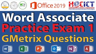 MOS Word 2019 Practice Exam 1 Training with GMetrix Software [upl. by Lalat]