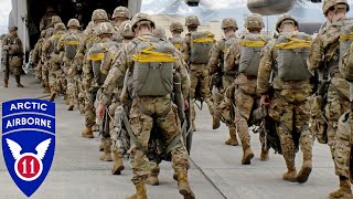 US Army Soldiers of the 11th Airborne Division during combat training in Alaska [upl. by Lemert437]